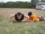 Gus Kaeding ripping out some pushups