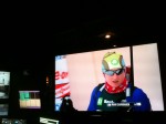 Craftsbury Green Racing Project's Lauren Jacobs as Finnish biathlete Mari Laukkanen.