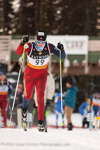 Marlis Kromm (AWCA) racing at the Sovereign Lake NorAm in Vernon, British Columbia, last season. (Photo: Jesse Winter/jessewinterphotography.com)