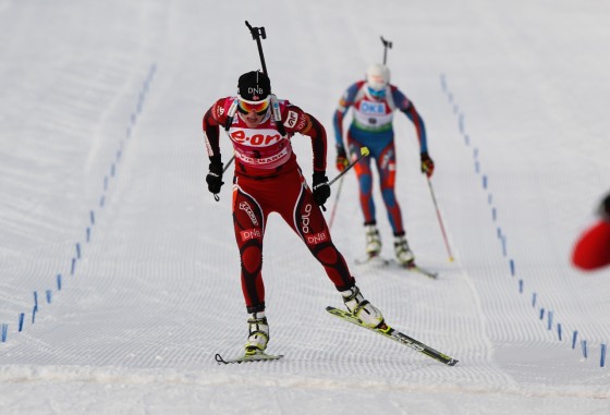 Tora Berger competing in Oslo last winter. Photo: NordicFocus/Fischer.