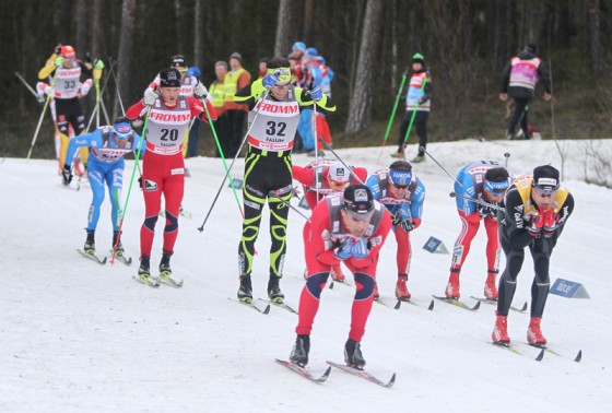 Roenning and Cologna move to the front.