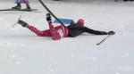 Canadian World Cup team member Alex Harvey crashes and burns during a head-to-head sprint with one of his teammates at the Snow Farm near Wanaka, New Zealand, where the team recently spent two weeks training. (Photo from XC Canada video: www.youtube.com/watch?v=8roNOx3M0dk)