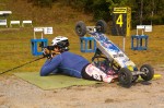 U.S. Paralympics Nordic National Team member Andy Soule, an Army veteran, works on shooting at the Mt. Van Hoevenberg biathlon range during time-trial intervals on sit-ski mountain boards on Sept. 21. The national team held a dryland camp in Lake Placid, N.Y., from Sept. 18-28.