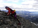 Jennie Bender (CXC) scrambling up the East End of Rundle (also known as EEOR) with former teammate Sara Hewitt (not shown) in Canmore, Alberta. (Courtesy photo / jenniebender.com)
