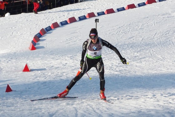 Selina Gasparin racing at 2012 World Championships. Last week in Hochfilzen, Austria, she became Switzerland's first biathlete to win a World Cup, and she repeated with another victory on Saturday in the 7.5 k sprint in Annency, France.
