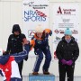 Corrine Malcolm, winner of Women's Sprint gets a high-five from Petra Cervenka. thumbnail