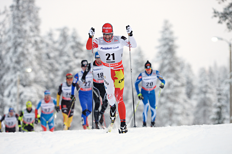 Alex Harvey (CAN) during men's pursuit in Kuusamo (FIN).  Photo: Fischer/Nordic Focus.