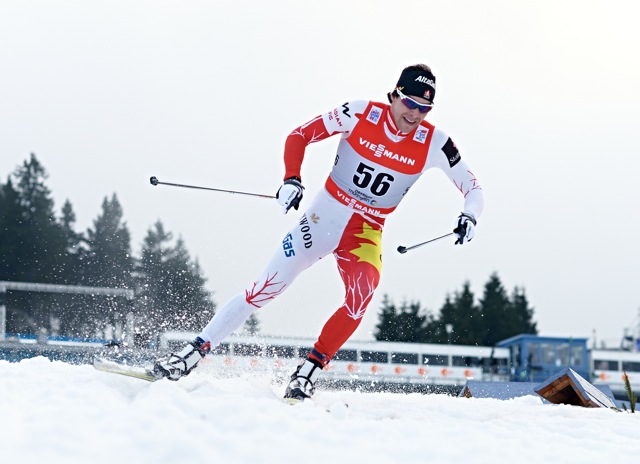 Canadian national team member Alex Harvey racing to sixth place in Saturday's Tour de Ski 4 k freestyle prologue in Oberhof, Germany. The 24-year-old tied his result in a similar Tour prologue last season. (Photo: Fischer/Nordic Focus)