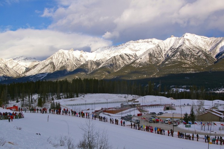 The view from a higher point at the Canmore Nordic Centre during the 2012 Alberta World Cup, which took place Dec. 13-16 in Canmore, Alberta. It was the area's fourth World Cup since 2005.