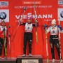 The women's freestyle sprint podium: Kikkan Randall (USA), Maiken Caspersen Falla (NOR) and Ida Ingemarsdotter (SWE). thumbnail