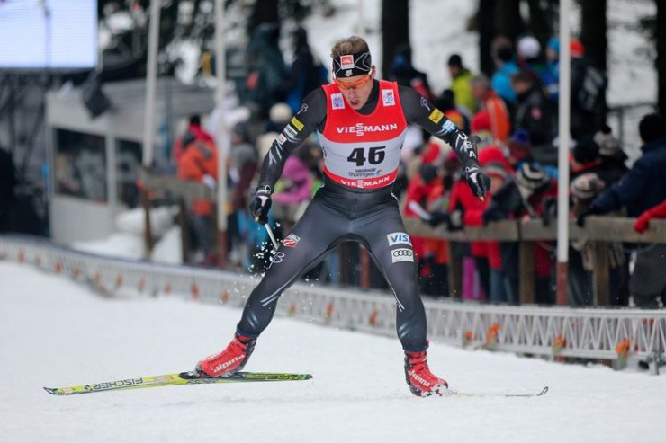 Kris Freeman skiing to 35th in the prologue. Photo: Marcel Hilger.