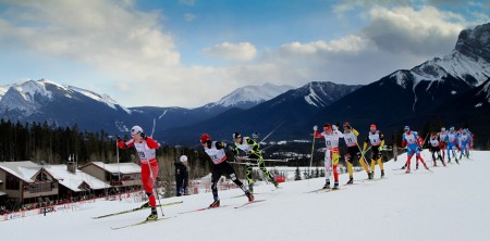 Hoffman racing at the Canmore World Cups in December.