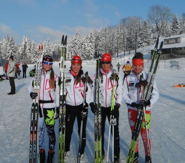 Canadian junior women at Junior World Championships in Liberec, Czech Republic. (Photo: Katherine Stewart-Jones)
