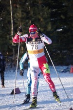 Michael Somppi (AWCA) en route to winning the 15 k freestyle interval start in his hometown of Thunder Bay, Ontario, last month. Unfortunately for him, the NorAm race was not a World Championships qualifier. (Photo: Martin Kaiser)