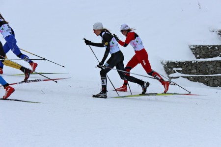 Caldwell skiing through the semifinals. Photo: Annie Hart.
