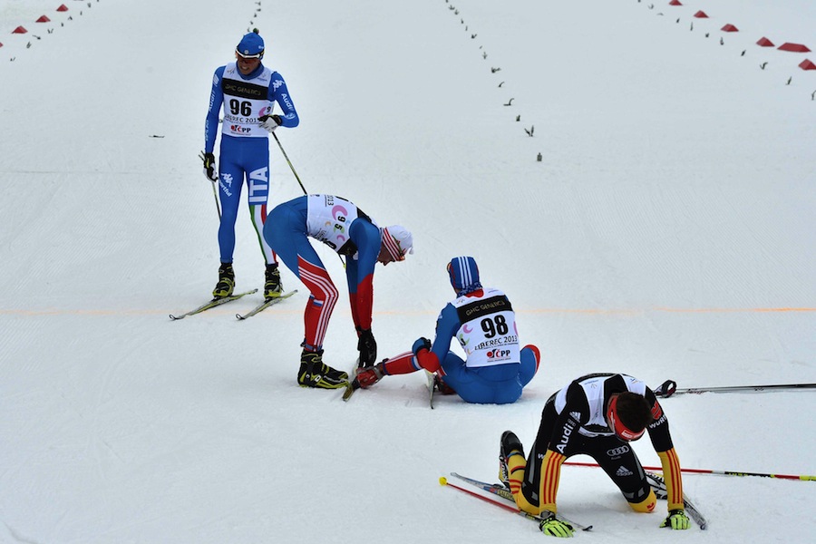 The men's 10 k individual freestyle finish at Junior World Championships in Liberec, Czech Republic. (Photo: Liberec2013)