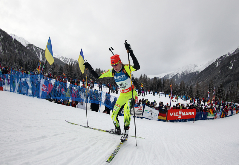 Anastasiya Kuzmina in IBU world cup Antholz (ITA).