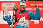 Legkov claiming Russia's first Tour de Ski title. Photo: Fiemme2013.