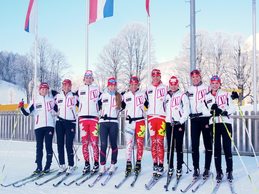 The Canadian junior women's team at the U23/Junior World Championships in Liberec, Czech Republic. (Courtesy photo)