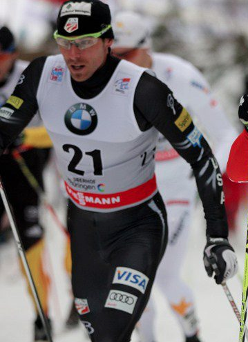 Andy Newell (USA) competing in Canmore, Alberta, last month. He was sixth in the classic sprint on Saturday in Liberec, Czech Republic.