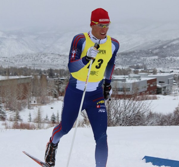 Patrick Johnson (SVSEF) en route to winning the 10 k classic at the Aspen, Colo., SuperTour on Saturday.