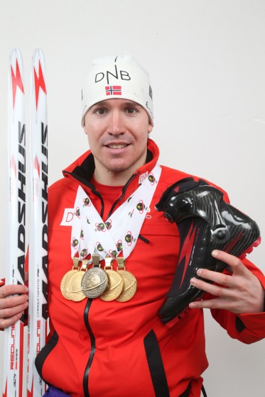 Emil Hegle Svendsen of Norway won a fistful of medals at last year's World Championships. He's on track for the Olympics after winning his first World Cup of the season in Oberhof today. Photo: Manzoni/NordicFocus.