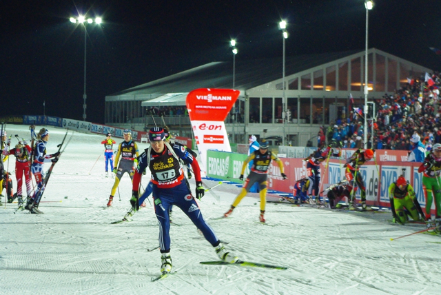 Susan Dunklee had the best time of any woman in the second leg of the relay.