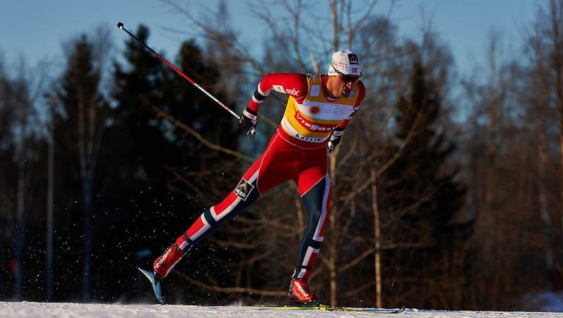 Norway's Petter Northug racing to his second-straight victory at 2013 World Cup Finals in Friday's 2.5 k freestyle prologue in Falun, Sweden. (Photo: Fischer/Nordic Focus and facebook.com/FIS Cross Country)