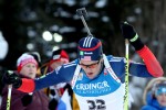 Tim Burke (USA) en route to a ninth-place finish in the 10 k sprint on Friday in Khanty-Mansiysk, Russia. Photo: USBA/Nordic Focus.