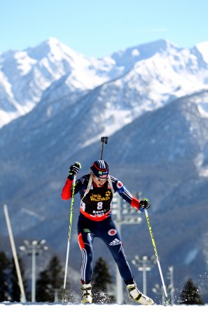 Susan Dunklee had the best U.S. women's result of the season, placing seventh in the 15 k individual at the Sochi World Cup - where the team previewed the Olympic venue. Photo: USBA/NordicFocus.
