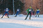 Alaska's Logan Hanneman (l) and Ben Saxton (1) of the Midwest battle for the 2013 Junior Nationals freestyle sprint title in the OJ boys A-Final. (Photo: bertboyer.zenfolio.com. All proceeds go to NNF)