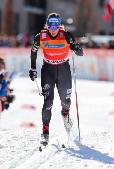 Kikkan Randall (USA) reached her first classic sprint final of the season on Wednesday in Drammen, Norway, placing fifth overall to lead the U.S. women. Photo: Fischer/Nordic Focus.