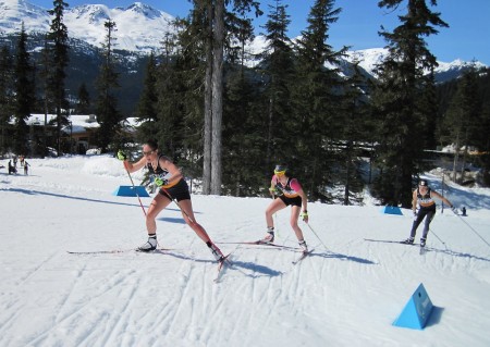 Zina Kocher en route to winning a Canadian cross country national title in the 30 k this spring. 