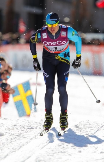 Alexey Poltoranin (KAZ), who finished second to Petter Northug on Wednesday in the World Cup classic sprint in Drammen, Norway. (Photo: Fischer/Nordic Focus)
