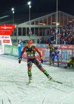 Gabriela Soukalova of the Czech Republic competing in the mixed relay at World Championships last month. Today, she won her third World Cup of the season.
