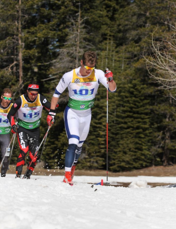 Freeman leading Ulsund and Newell. Photo: Mark Nadell/MacBeth Graphics.