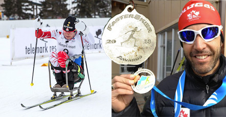 Canadian Para-Nordic World Cup skiers Colette Bourgonje and Brian McKeever are FasterSkier's Adaptive Skiers of the Year. (Photos: James Netz/CCC & Gerry Furseth)