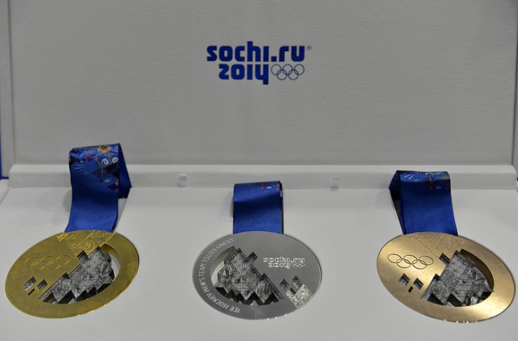 The medals which will be handed out at Sochi were unveiled for the first time on Thursday. IOC photo.