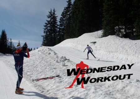 A member of the U.S. biathlon team working out in Bend, Ore., May 2012.