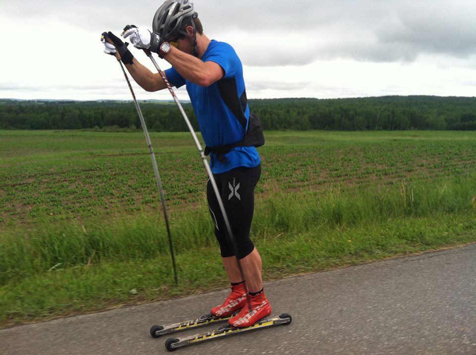 Kris Freeman training with the MWSC in northeastern Maine. (Photo: MWSC/https://www.facebook.com/maine.Winter.Sports.Center)