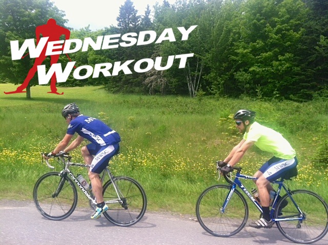 One of Zach Caldwell's athletes, Kris Freeman (l) leads Maine Winter Sports Center teammate Welly Ramsey during a recent century-ride workout in Maine. With the Olympics in February, Freeman won't be tapering for a while, but Caldwell stressed the importance of rest days. (Photo: Will Sweetser)