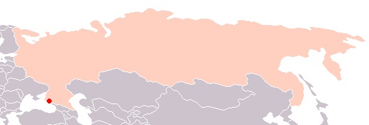 The location of Sochi (as indicated by red dot) in southwestern Russia. (Photo: Wikimedia Commons)