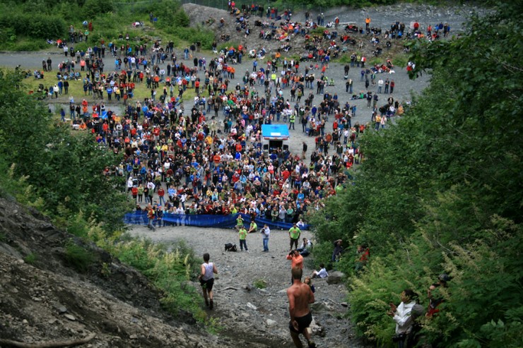 The scene from above at the 2010 Mount Marathon Race in Seward, Alaska. (Photo: Lauren Fritz)