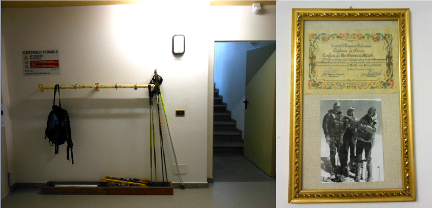 Evidence, past and present, of the Maiori family's ski tradition.