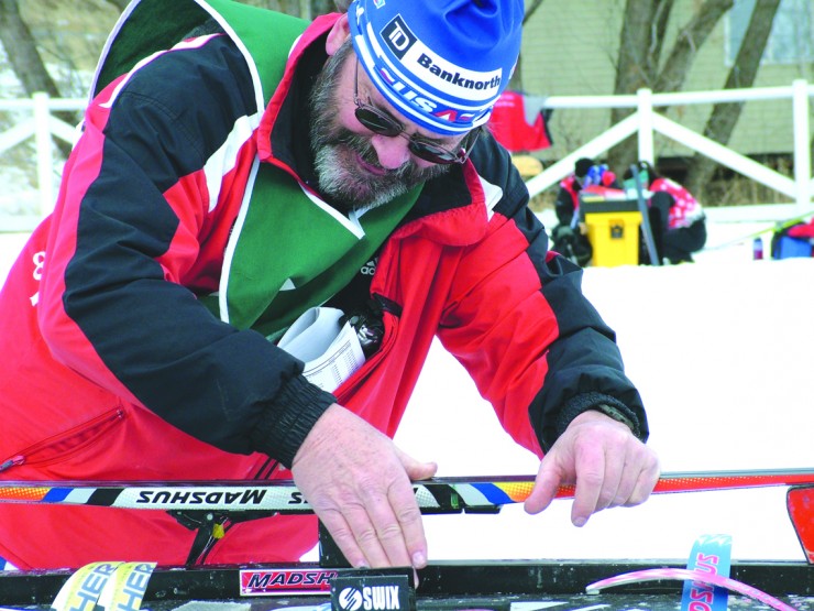 Peter Hale working hard at U.S. nationals in 2006. (Photo: The Master Skier)