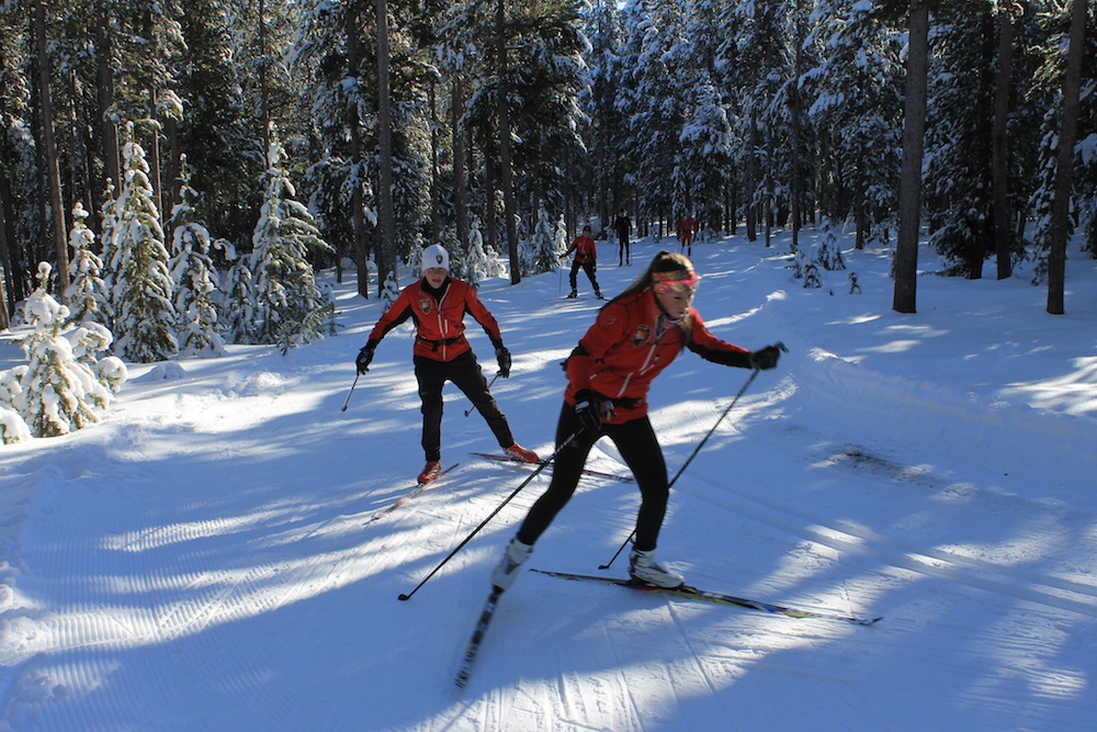 Hundreds of skiers took to the Rendezvous Ski Trails on Tuesday in West Yellowstone, Mont.