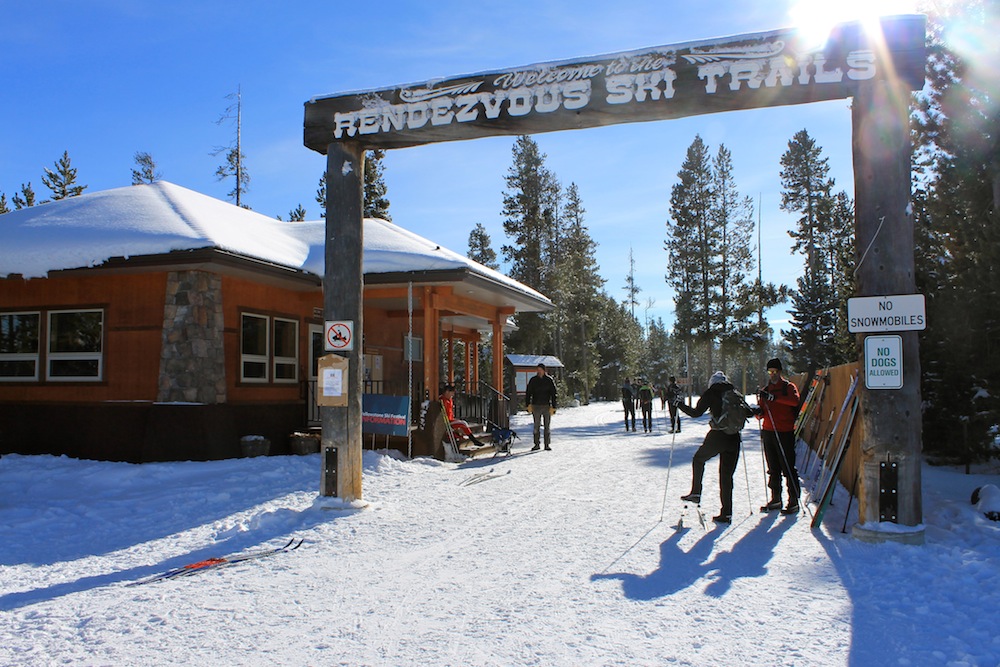 Hundreds of skiers took to the Rendezvous Ski Trails on Tuesday in West Yellowstone, Mont.