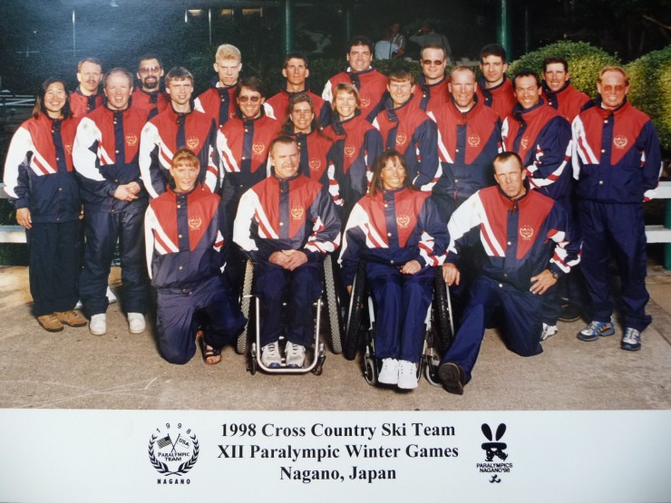 A goal achieved, Paralympians Neaves and Stevens 2nd row 4th and 5th from right. (Courtesy photo)