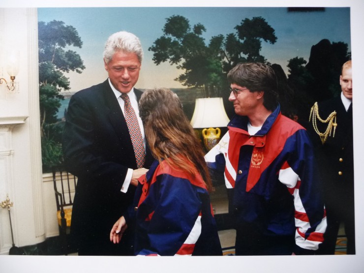 A perk of being Paralympians, Nancy Stevens and Tony Neaves Meet President Bill Clinton