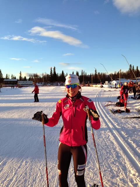Sophie Caldwell training in Beitostølen, Norway, before this weekend's FIS races. (http://sophiecaldwell.blogspot.com/2013/11/beito-update.html